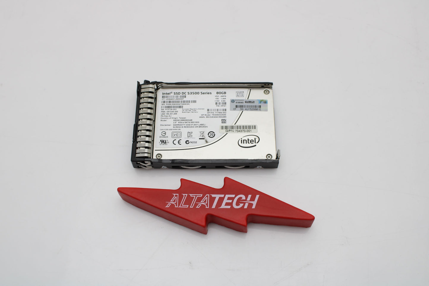 HP 734360-B21 80GB 6G VE SFF SATA SC SSD, Used