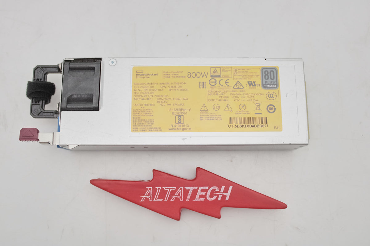 HP 734870-101 800W Titanium Hot Plug Flex Slot Power Supply, Used
