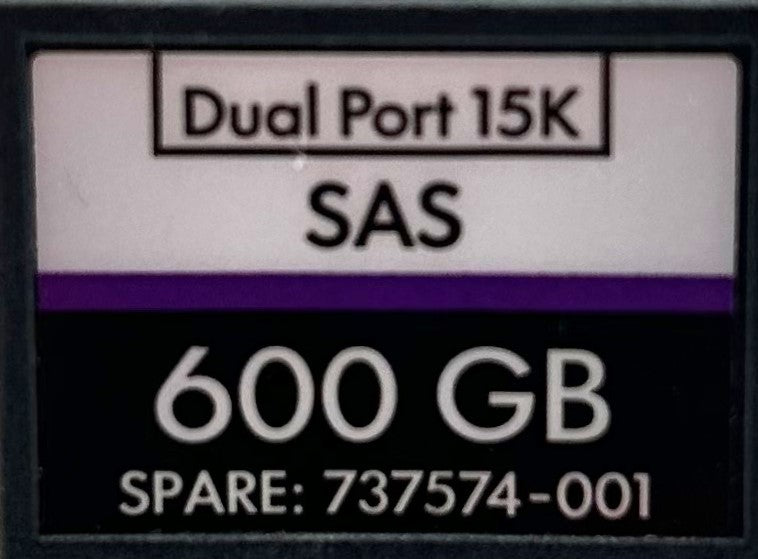 HP 737574-001 600GB 12G 15K LFF SAS HDD, Used