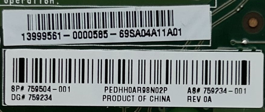 HP 759504-001 M.2 I/O Daughter Card, Used