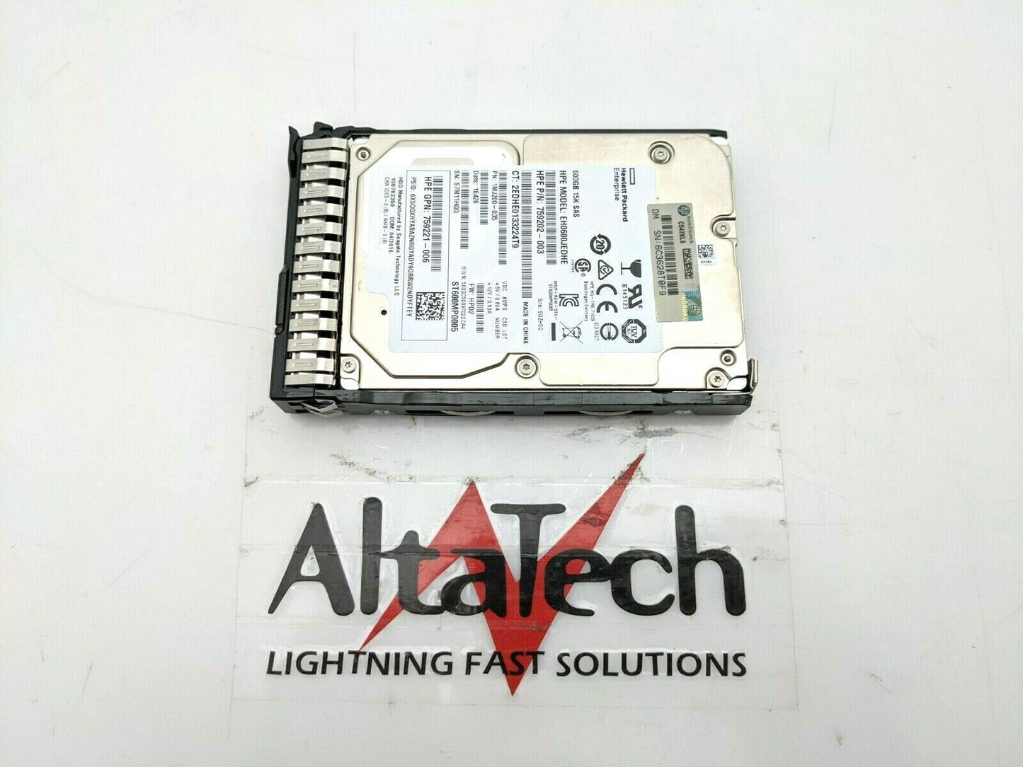 HP 759548-001 600GB 12G 15K RPM SFF SC SAS 2.5" Hard Drive, Used