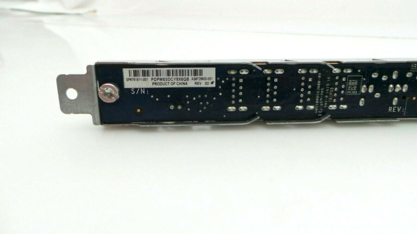 HP 761511-001 Z840 Front I/O Ui 4x USB-A Board w/ Cables, Used