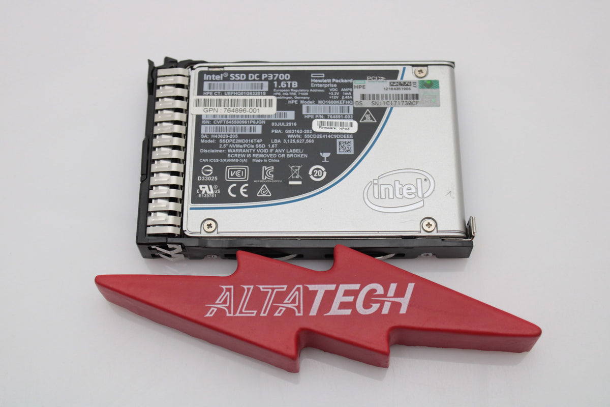HP 764892-B21 1.6TB NVMe WI 2.5-Inch SFF SC2 PLP, Used