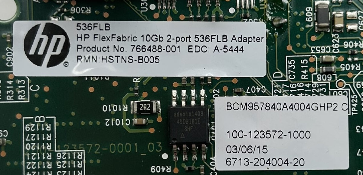 HP 766488-001 BLC 10GB 2-PORT 536FLB ADAPTER, Used