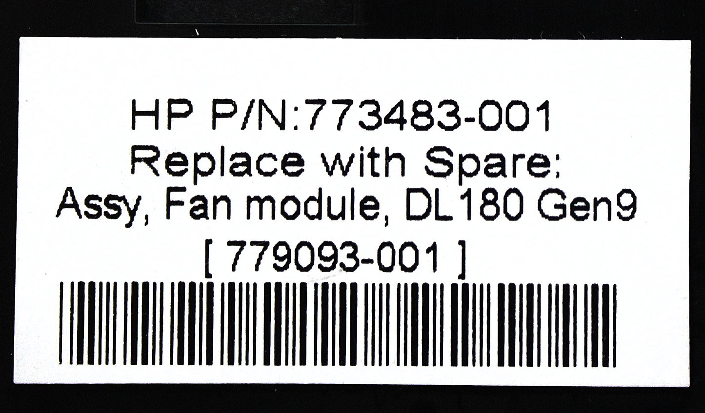 HP 773483-001 HOT-SWAP FAN ASSY (DL180G9), Used