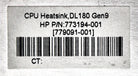 HP 779091-001 Screwdown CPU Heatsink (DL180G9), Used