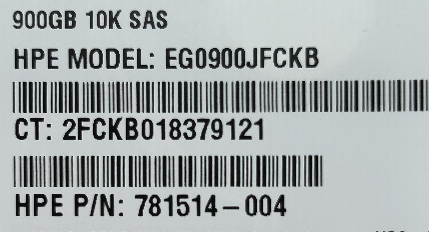 HP 781514-001 600GB 12G 10K SFF SC SAS HDD, Used