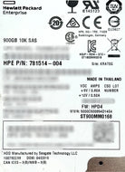 HP 781514-004 900GB 12G 10K SFF SC SAS Hard Drive, Used