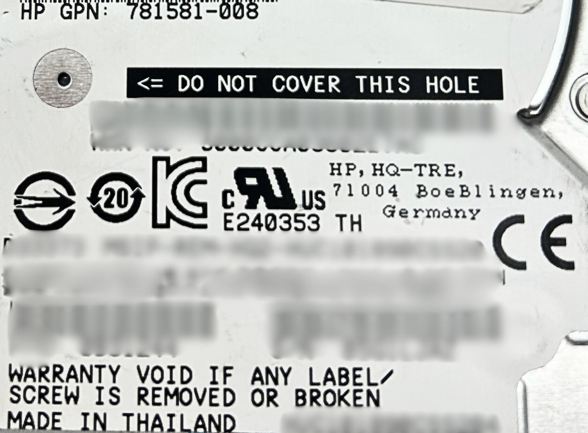 HP 781581-008 900GB 10K 12G SAS SC 2.5 HDD, Used