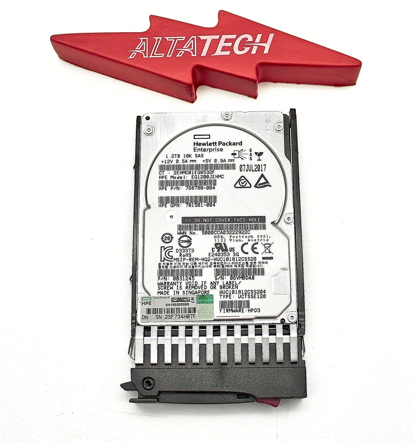 HP 785415-001 1.2TB 12G 10K SFF SAS HDD, Used