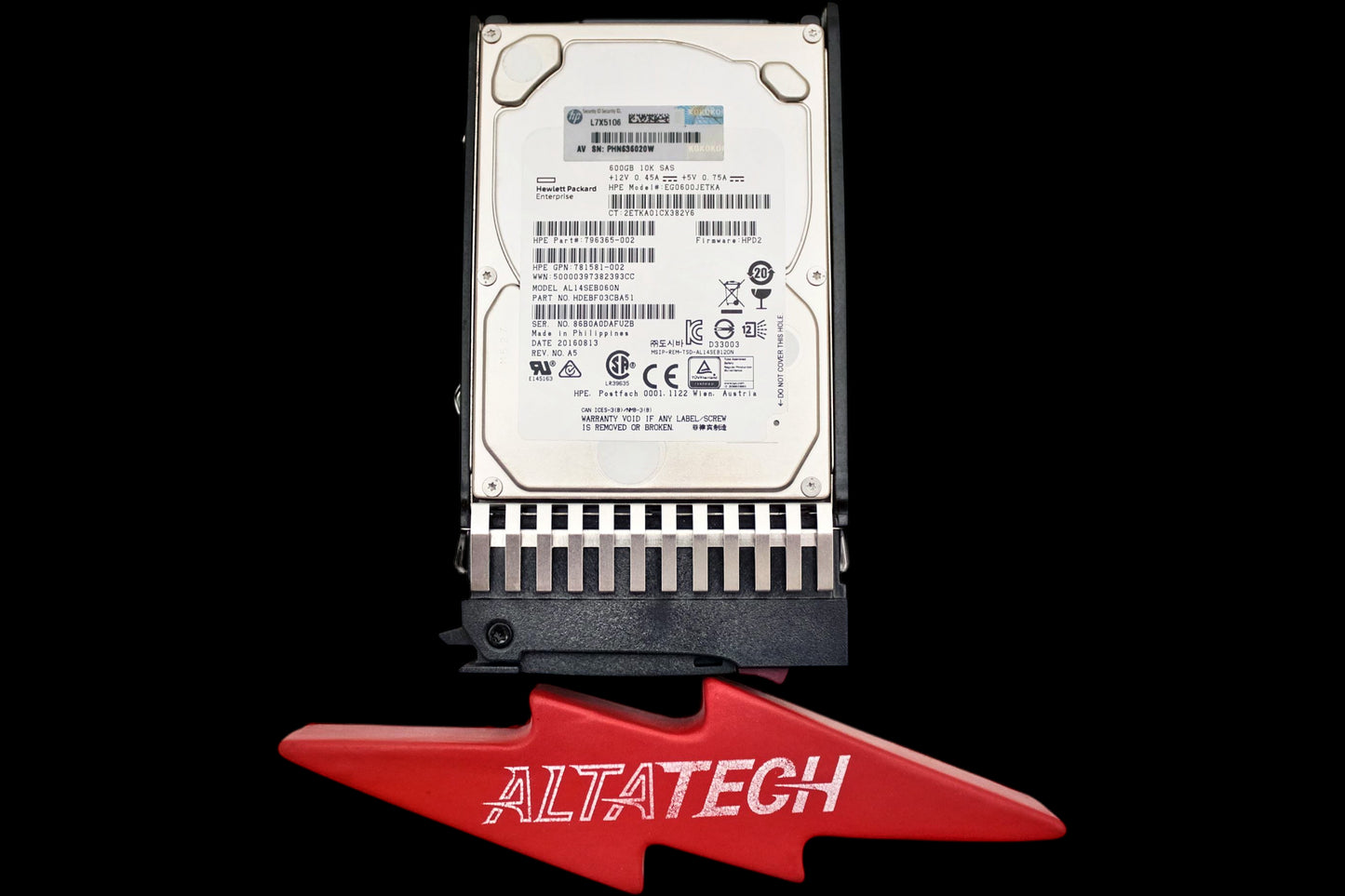 HP 787646-001 MSA 600GB 12G 10K SFF SAS HDD, Used