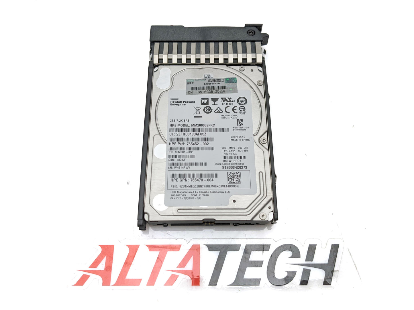 HP 787653-001 2TB 12G SAS 7.2K SFF, Used