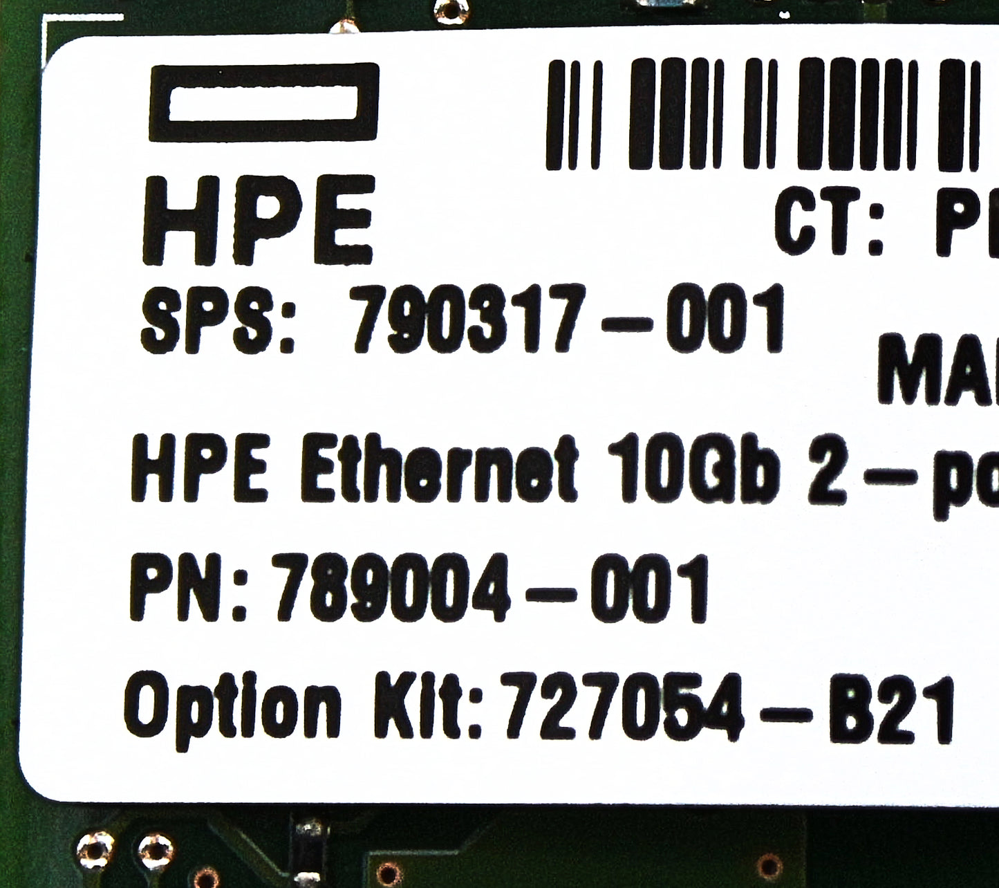 HP 789004-001 Ethernet 10Gb 2-port 562FLR-SFP+ Adapter, Used