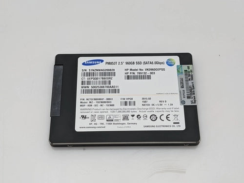 HP 789365-001 HPE 789365-001 960GB 6Gbps SATA SFF Solid State Drive, Used