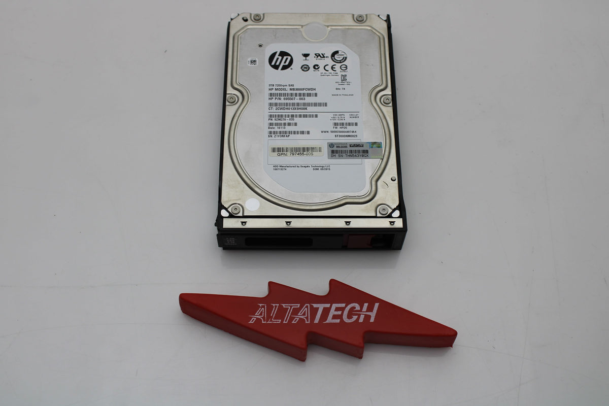 HP 797525-001 3TB 7.2K DISK SAS-600 3.5 IN, Used