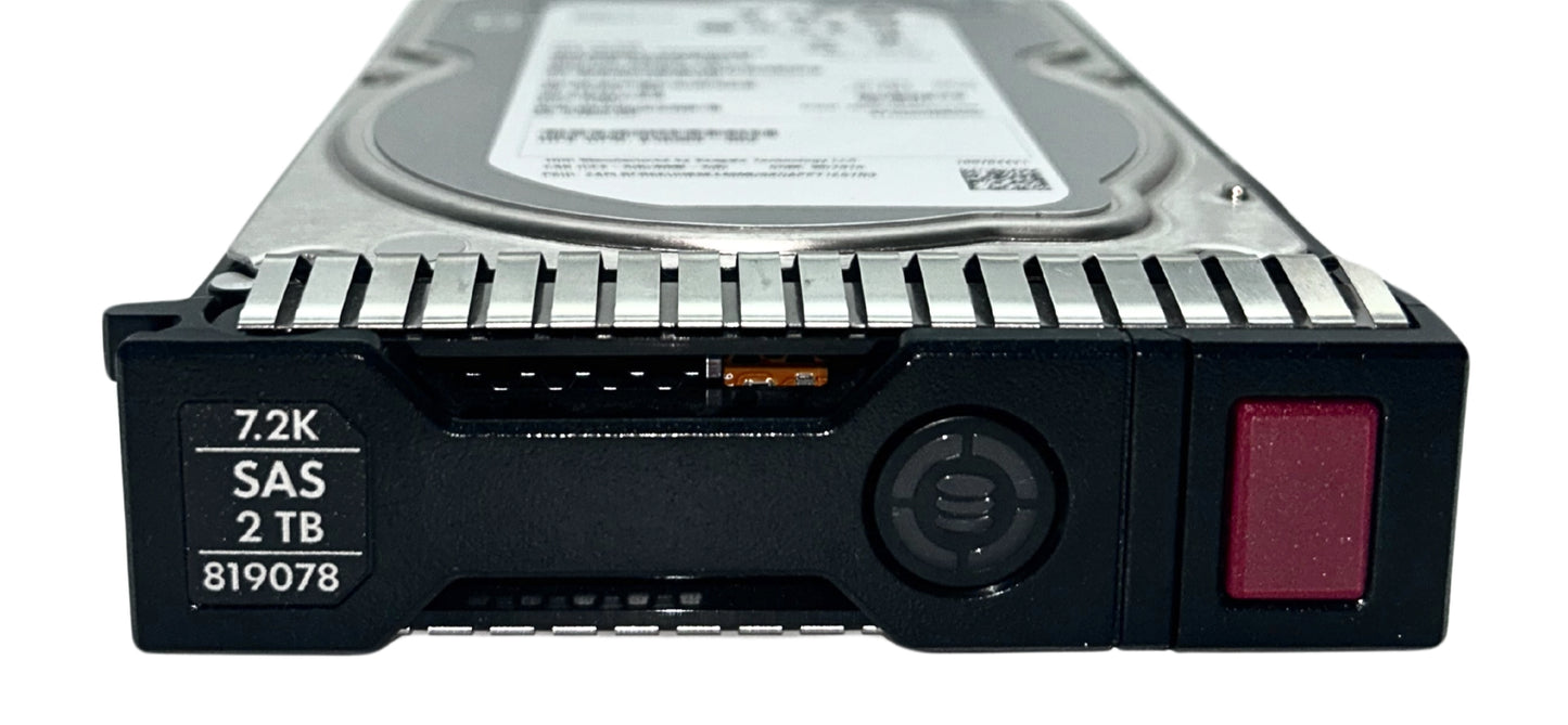 HP 819078-001 2TB 12G 7.2K LFF MDL SAS SC HDD, Used