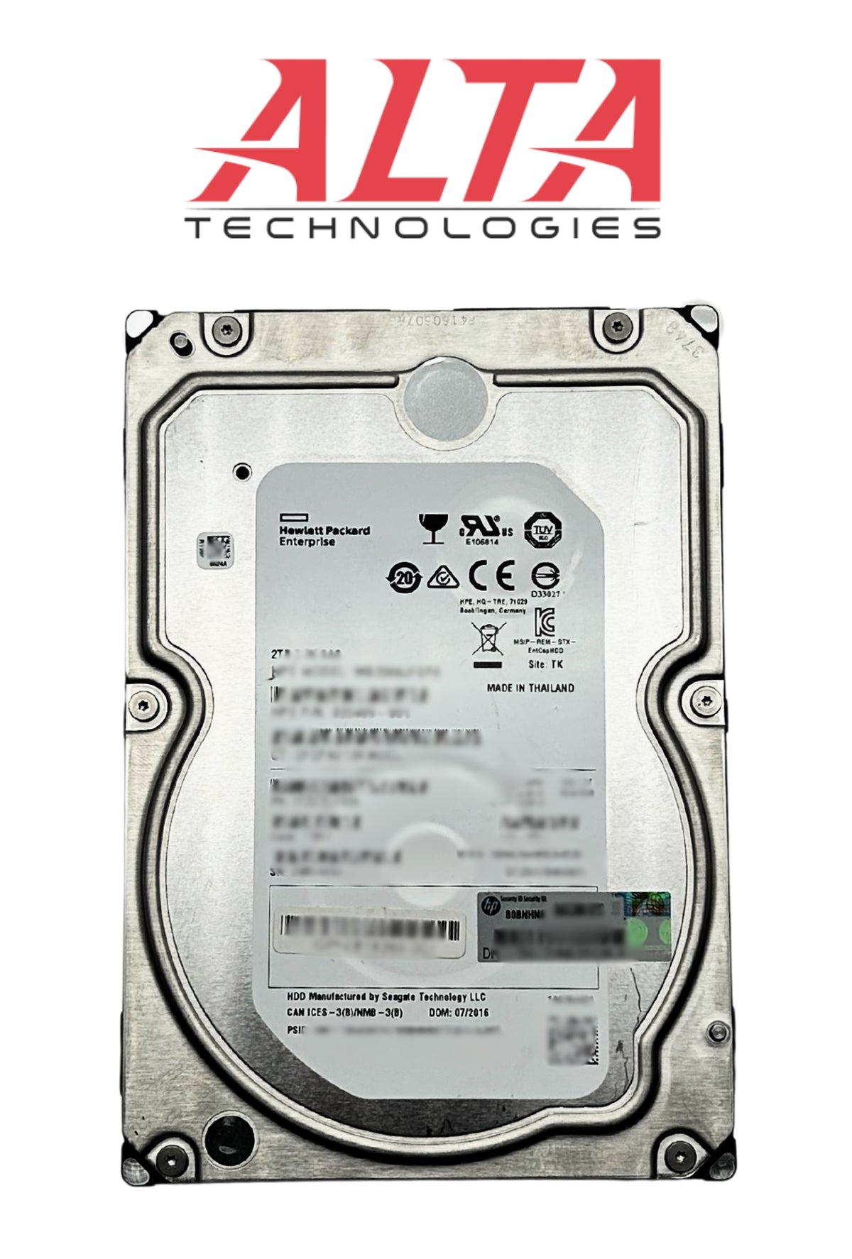 HP 820409-001 2TB 12G SAS 7.2K 3.5in MDL HDD, Used