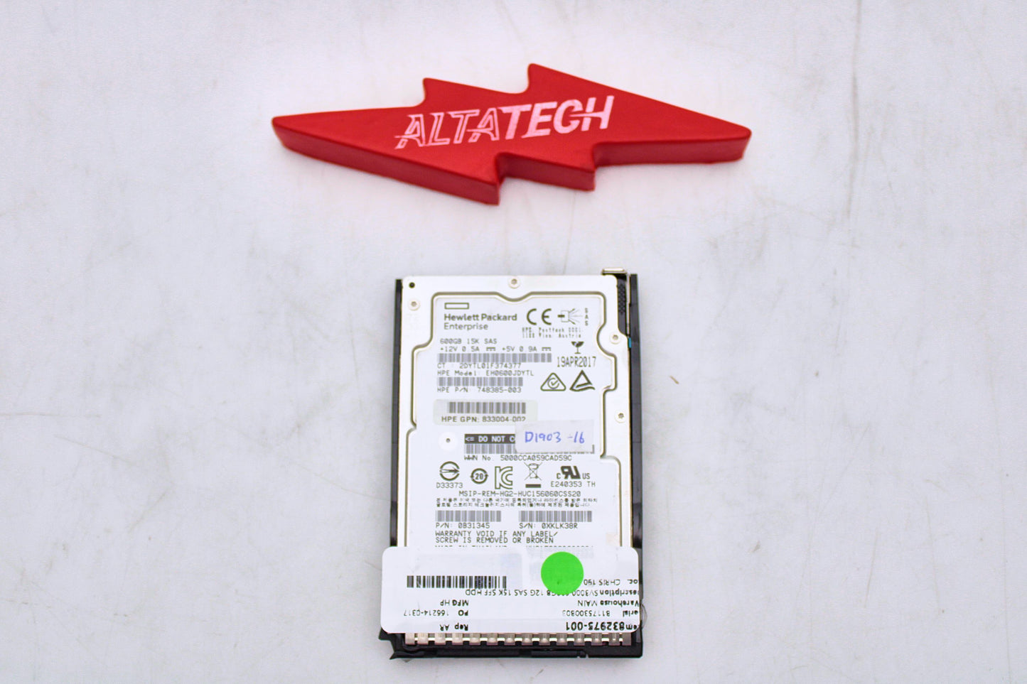 HP 832975-001 SV3000 600GB 12G SAS 15K SFF HDD, Used