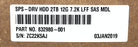 HP 832980-001 2TB 12G 7.2K LFF SAS MDL HDD, Used