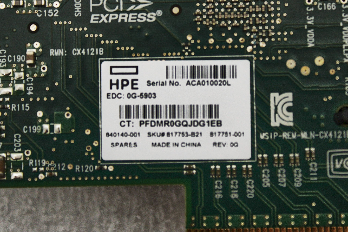 HP 840140-001 Ethernet 10/25GB 2 Port 640SFP28 Adapter, Used