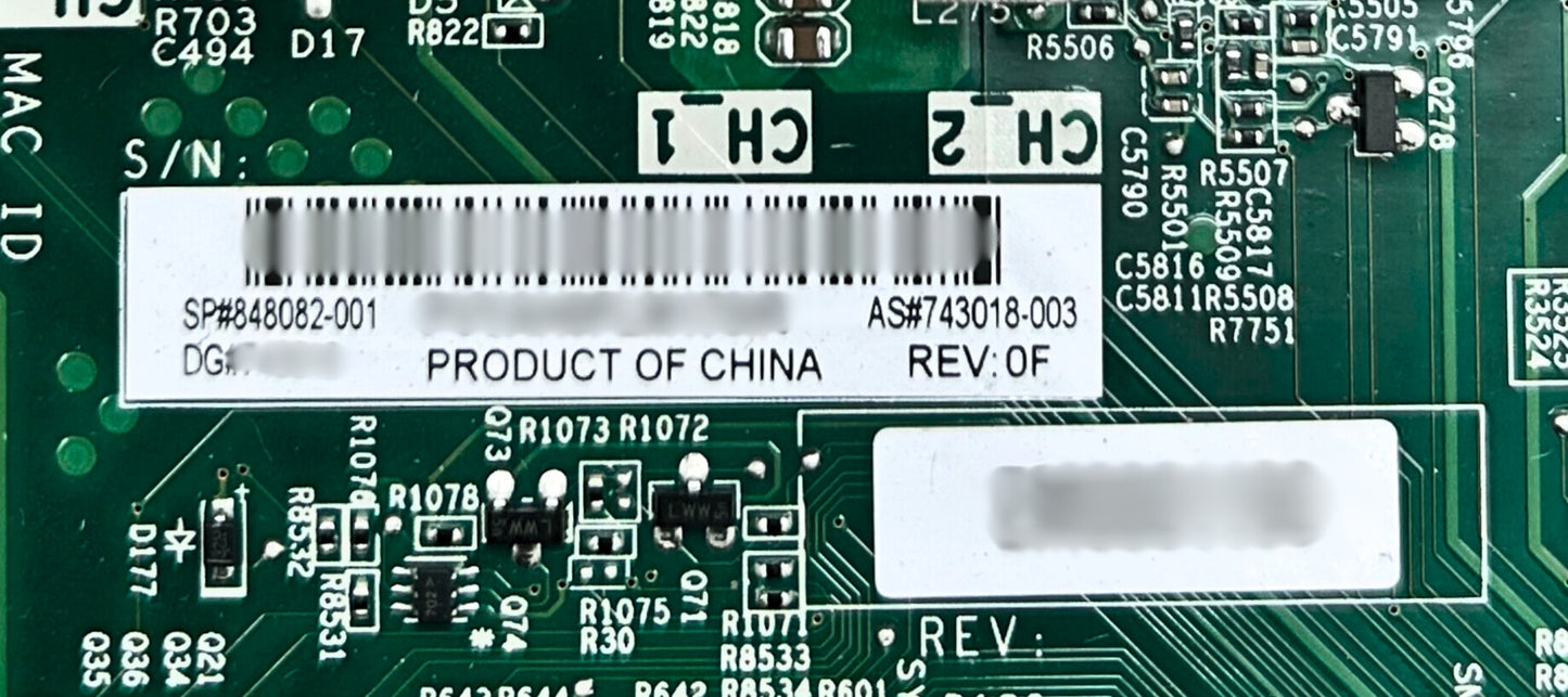 HP 848082-001 SYSTEM BOARD (DL160G9), Used