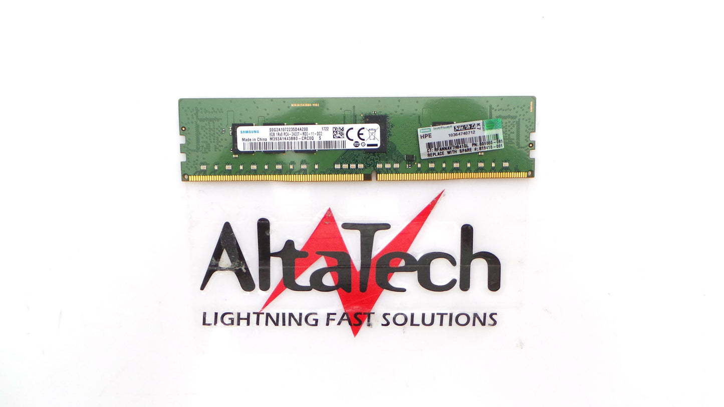 HP 851353-B21 8GB PC4-19200T DDR4-2400 1RX8 ECC, Used