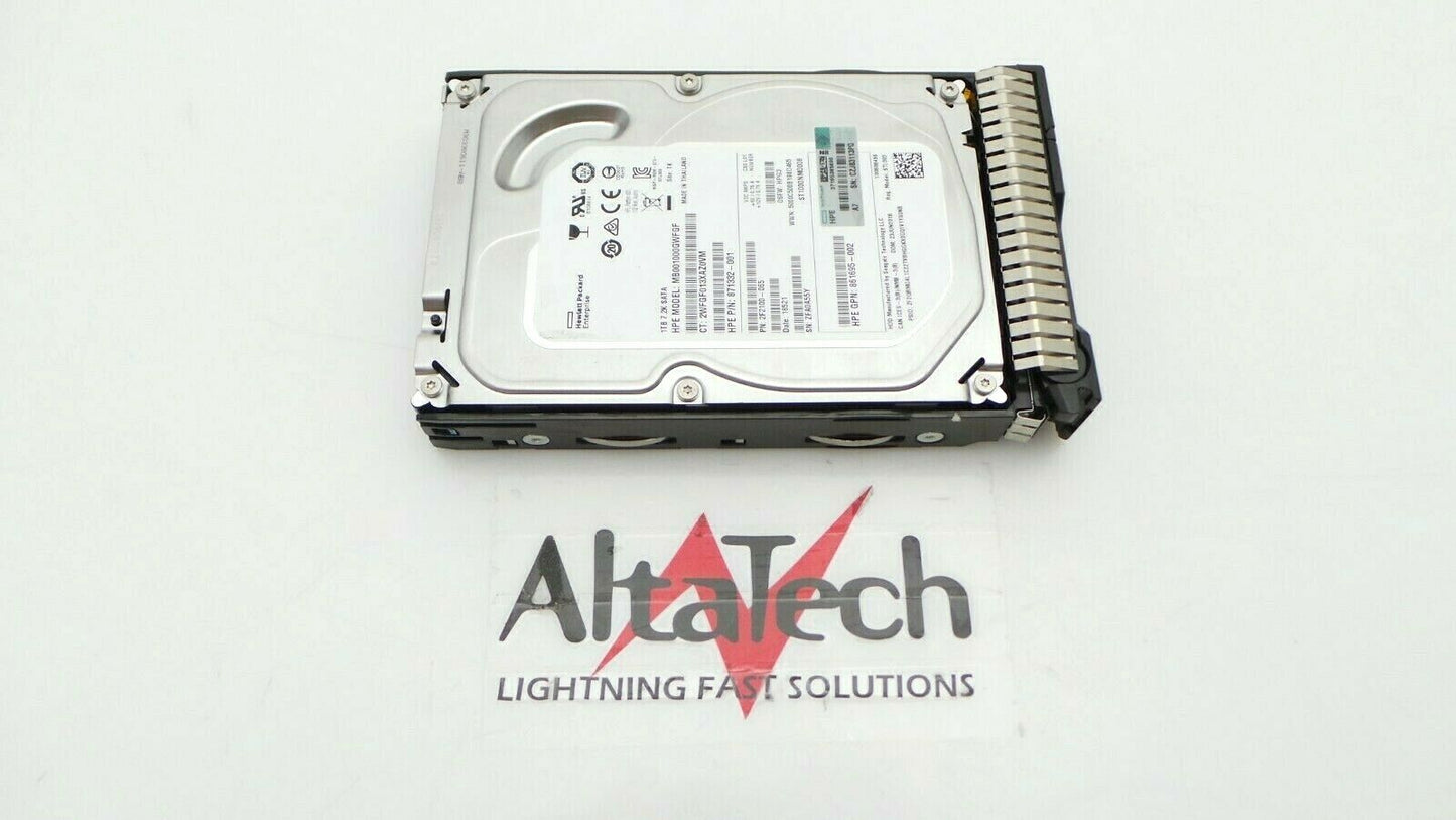 HP 862128-001 1TB 6G 7.2K RPM SATA LFF MDL 3.5" Hard Drive, Used