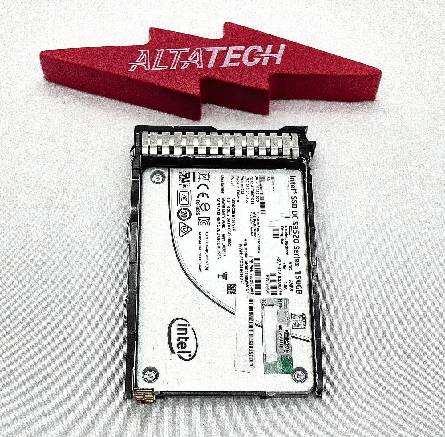 HP 869575-001 150GB 6G SFF RI SC DS SATA SSD HDD, Used