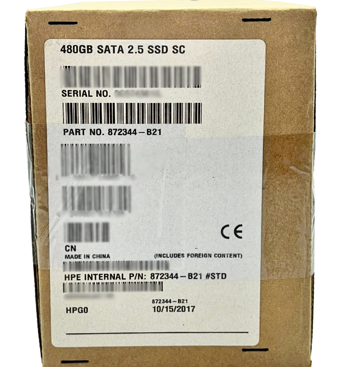 HP 872344-B21 480GB SATA 6G MU SFF SC DS SSD, Used