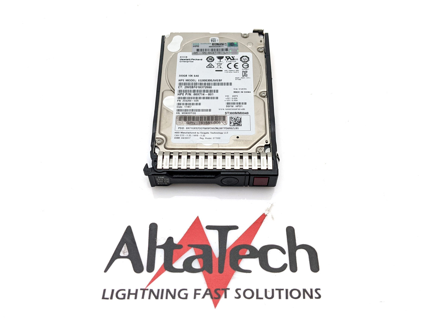 HP 872475-B21 300GB SAS SC SFF Hard Disk Drive, Used