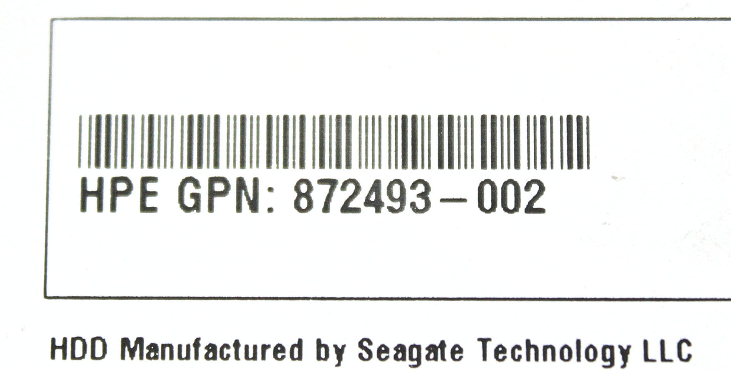HP 872493-001 2TB SAS 12G MIDLINE 7.2K LFF (3.5IN) SC DS HDD, Used