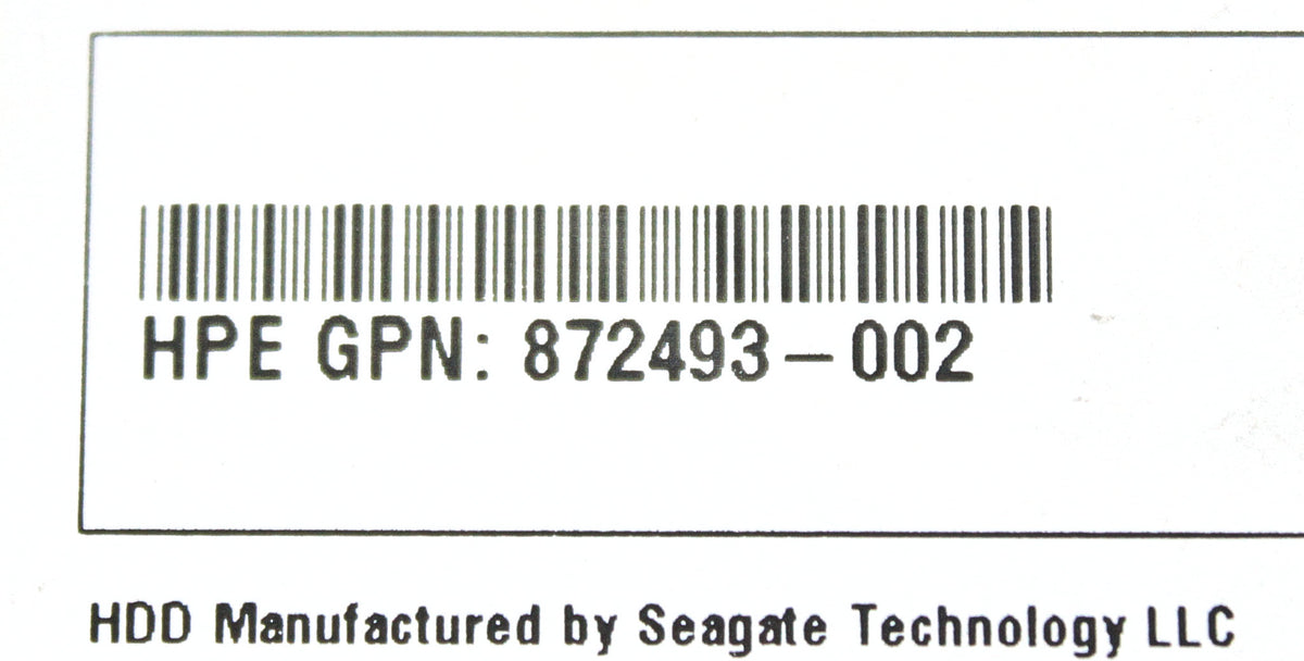 HP 872493-001 2TB SAS 12G MIDLINE 7.2K LFF (3.5IN) SC DS HDD, Used