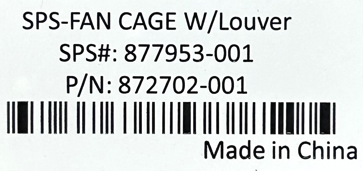 HP 877953-001 Fan Cage With Louvers (DL560G10), Used