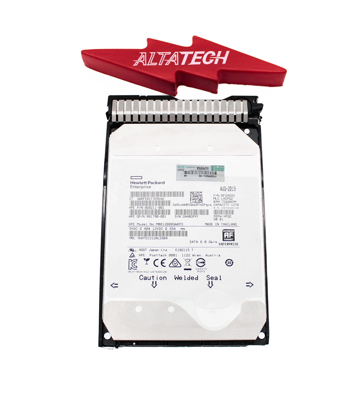 HP 882400-001 12TB 6G 7.2K LFF MDL HE DS SATA HDD, Used