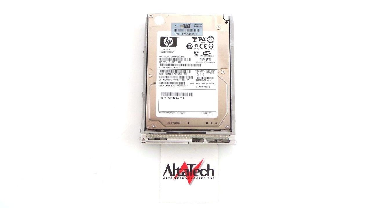 HP 9FU066-085 146GB 15K SAS 2.5" Hard Drive, Used