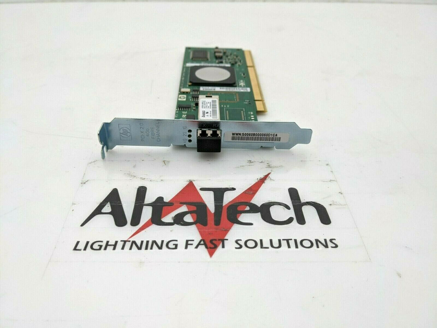 HP AB378-60001 Single-Port 4GB PCI-X FC Host Bus Adapter, Used