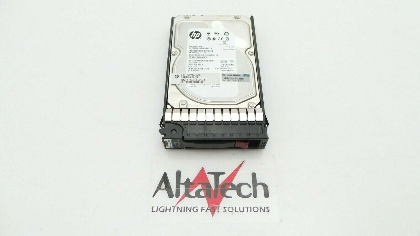 HP AW590A 2 TB 6Gbps 7.2K RPM SAS LFF MDL 3.5" Hard Drive, Used