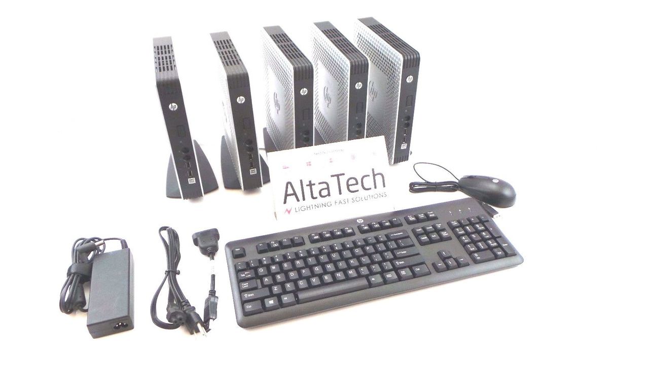 HP B8C95AA-5pack Lot of 5 - HP T610 B8C95AA Thin Client w/ New Mouse & Keyboard - 696450-001, Used