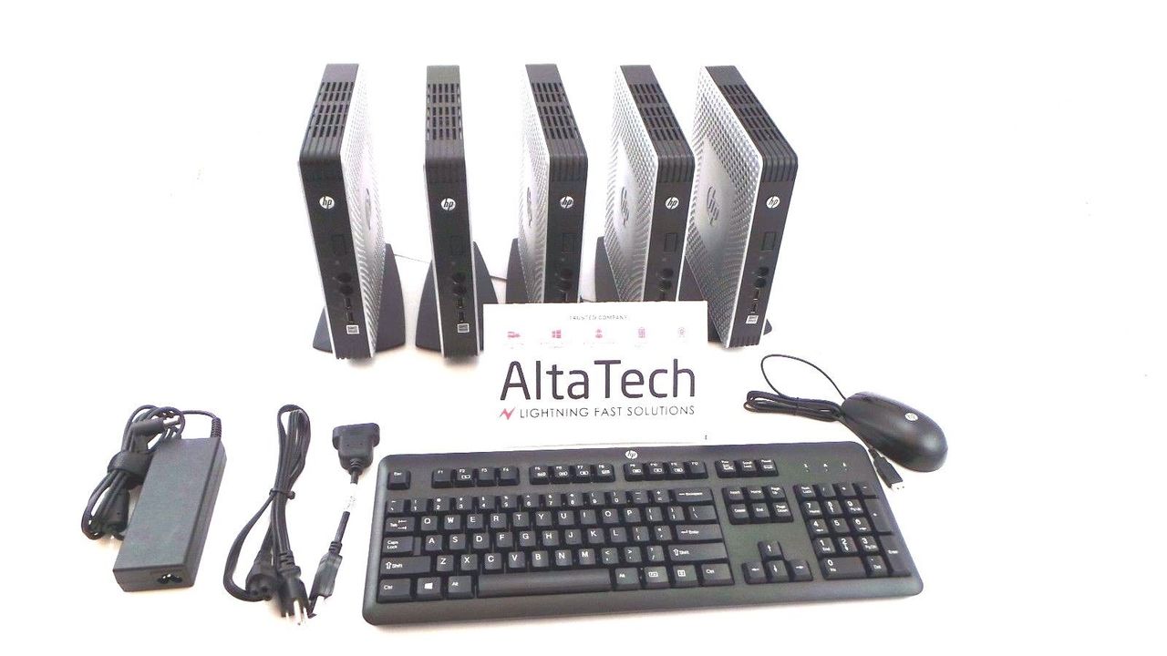 HP B8C95AA-5pack Lot of 5 - HP T610 B8C95AA Thin Client w/ New Mouse & Keyboard - 696450-001, Used