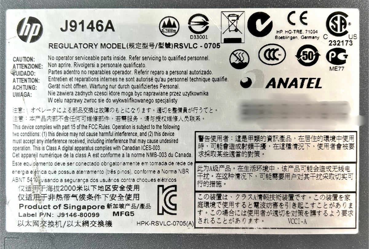 HP J9146A HP ProCurve J9146A 24 Port Managed Switch, Used
