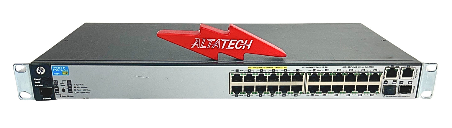 HP J9624A HP 2620-24-PPoE+ 24 Port Ethernet Switch, Used