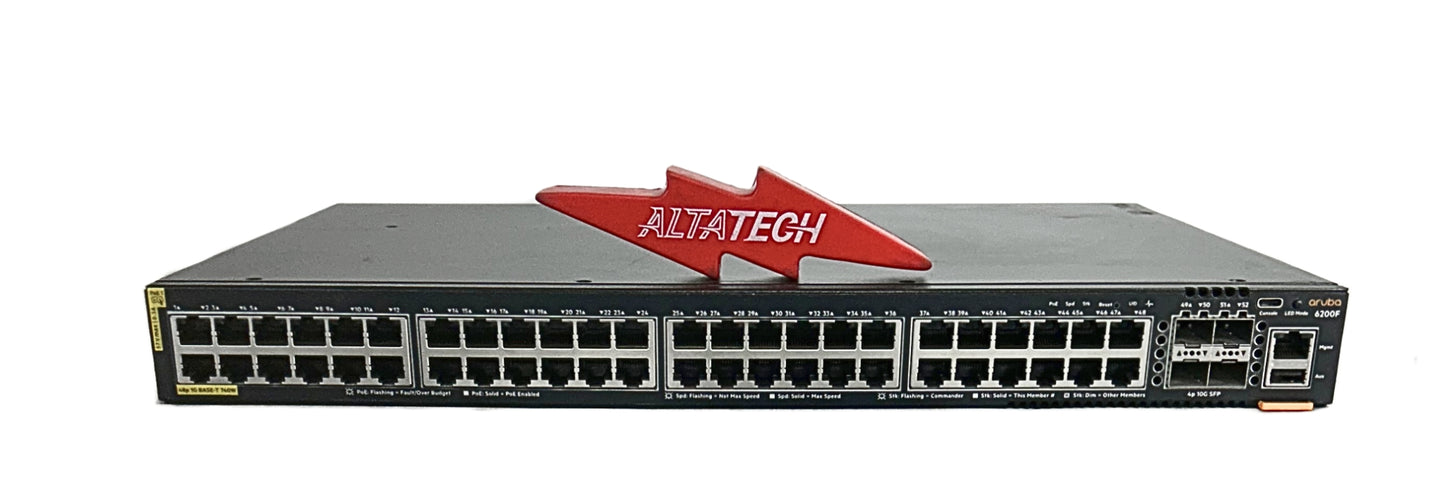 HP JL728A HPE Aruba 6200F 48-Port Class 4 4SFP+, Used