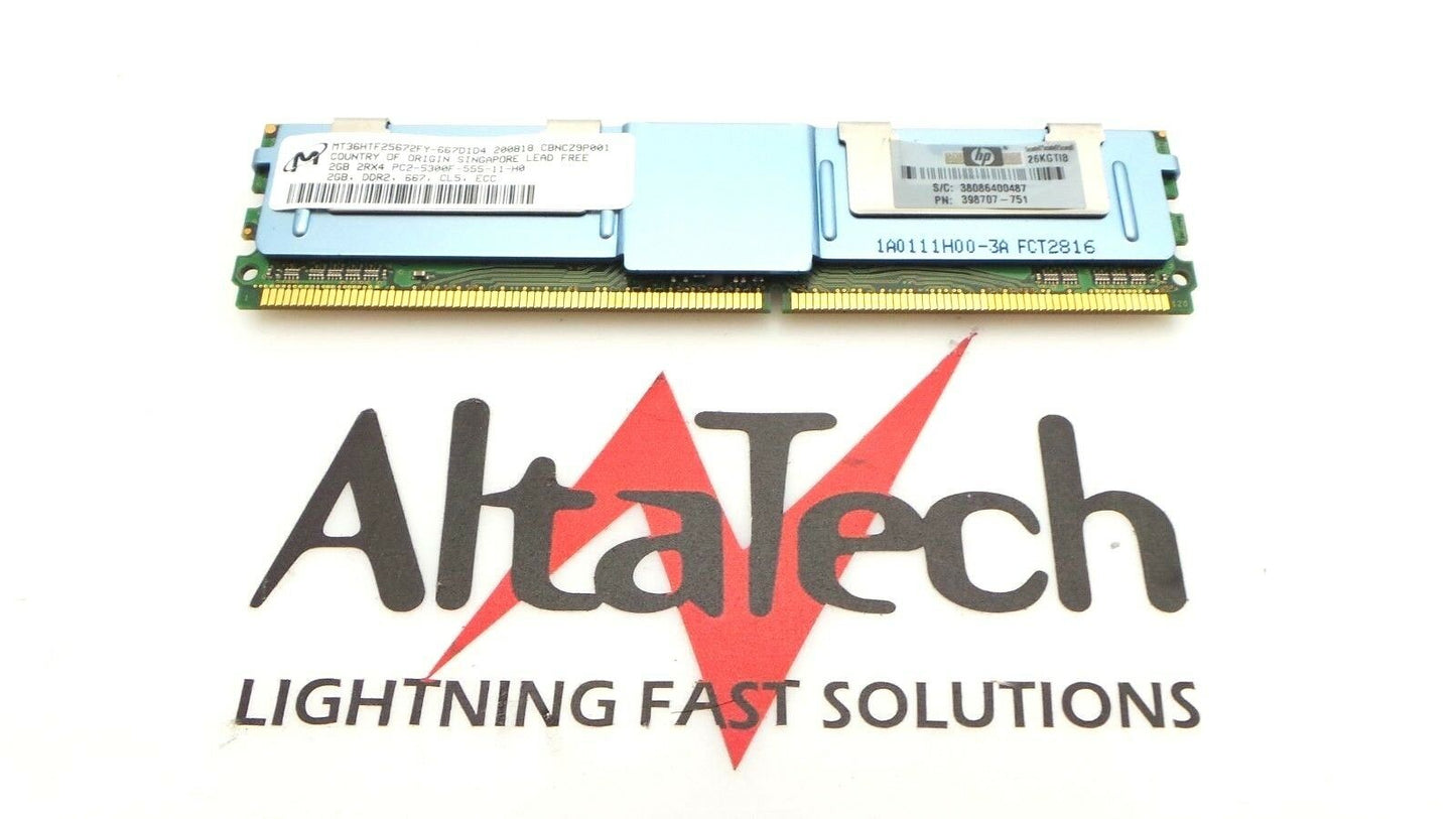Micron MT36HTF25672FY-667D Micron 2GB PC2-5300F DDR2-667 2Rx4 ECC Memory, Used