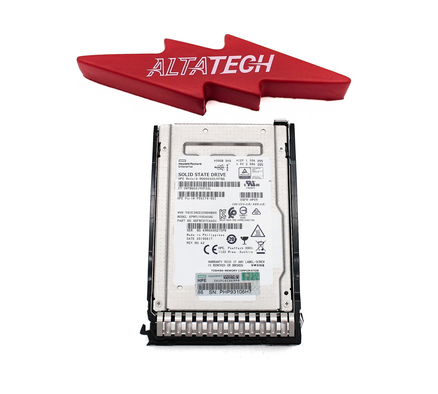 HP P06576-001 400GB SAS MU SFF SC DS SSD HDD, Used