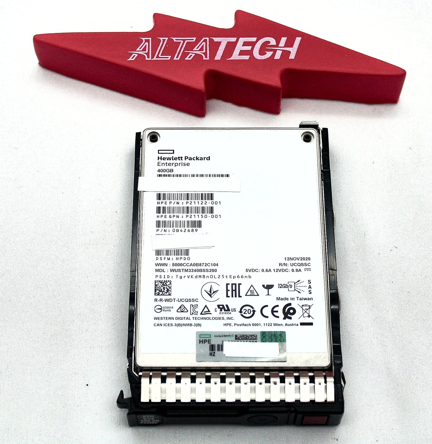 HP P22585-001 400GB 12G SFF SAS WI SC SS540 SSD HDD, Used