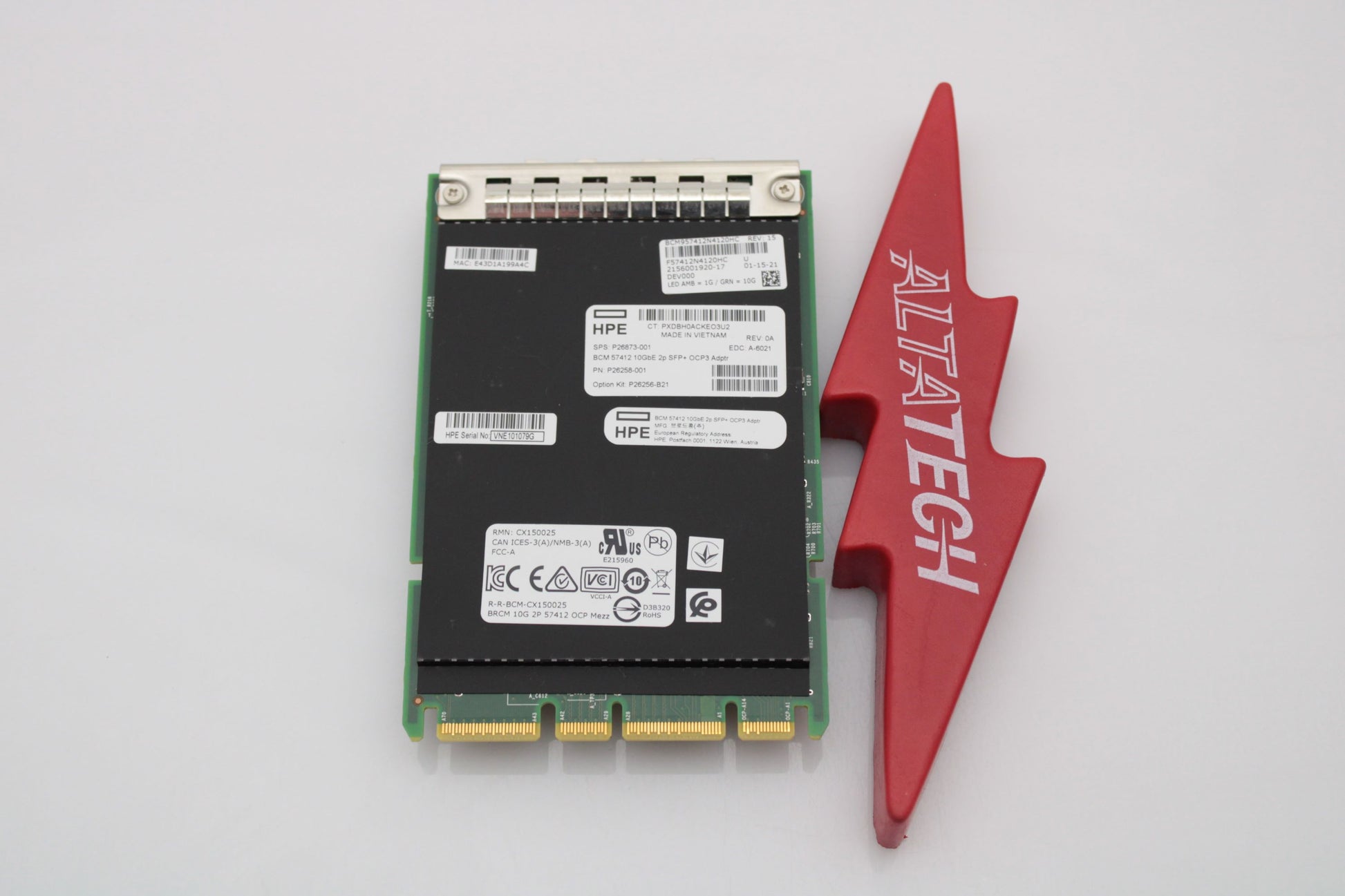 HP P26256-B21 BCM57412 ETHERNET 10GB 2P SFP+ ADAP, Used