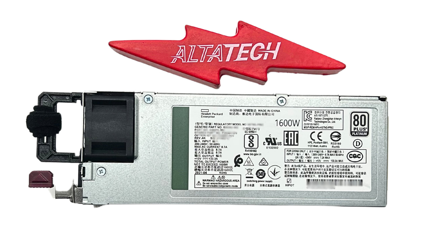 HP P38997-B21 1600W FS Platinum Hot Plug LH Power Supply, Used