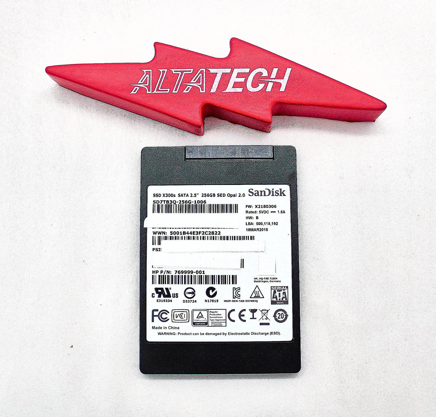 HP SD7TB3Q-256G-1006 256GB SSD SATA 2.5 SED X300 HP, Used