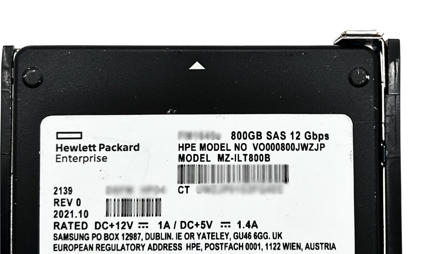 HP VO000800JWZJP 800GB SAS 12Gb/s 2.5" SFF Solid State Drive, Used