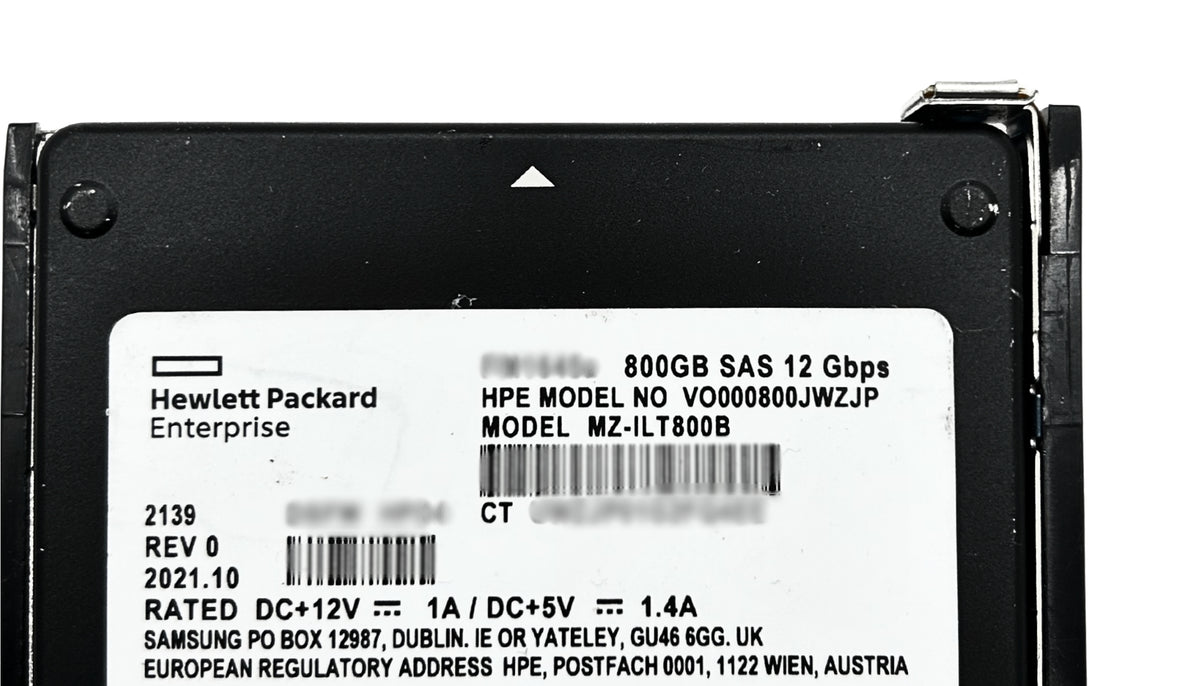 HP VO000800JWZJP 800GB SAS 12Gb/s 2.5" SFF Solid State Drive, Used